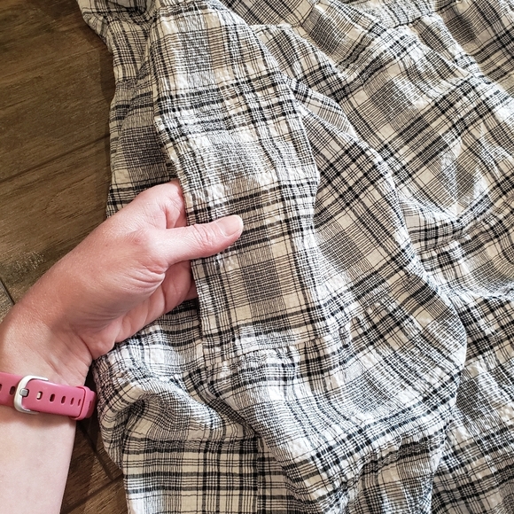 NWT Show Me Your MuMu Long Sleeve Plaid Mini Birdie Dress Size Large - Picture 6 of 13